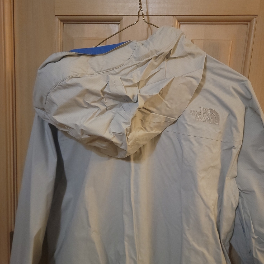 Mens Sz M The North Face Windbreaker Jacket With Hood Gray - Picture 3 of 11